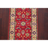Kazak Oriental Hand Knotted Wool Pakistani Traditional Rug - 5'7" x 1'11" Runner
