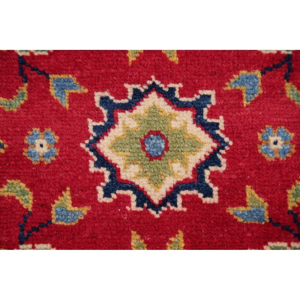 Kazak Oriental Hand Knotted Wool Pakistani Traditional Rug - 5'7" x 1'11" Runner