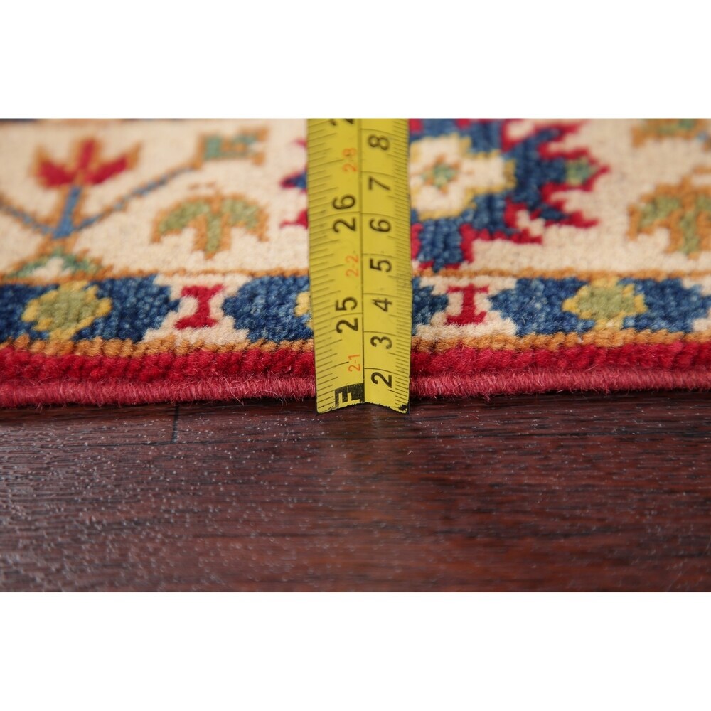 Kazak Oriental Hand Knotted Wool Pakistani Traditional Rug - 5'7" x 1'11" Runner