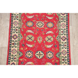Kazak Oriental Hand Knotted Wool Pakistani Traditional Rug - 7'8" x 2'9" Runner