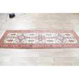 Kazak Oriental Hand Knotted Wool Pakistani Traditional Rug - 8'5" x 2'9" Runner