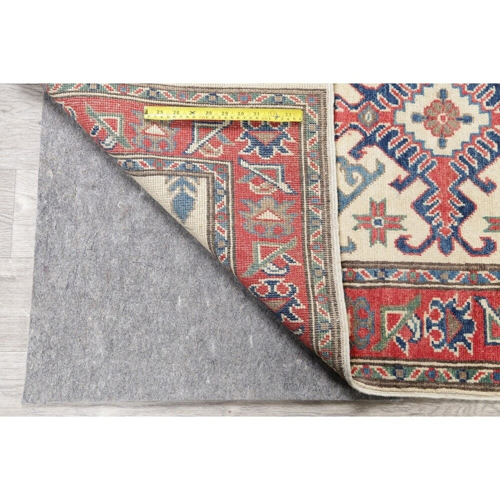 Kazak Oriental Hand Knotted Wool Pakistani Traditional Rug - 8'5" x 2'9" Runner