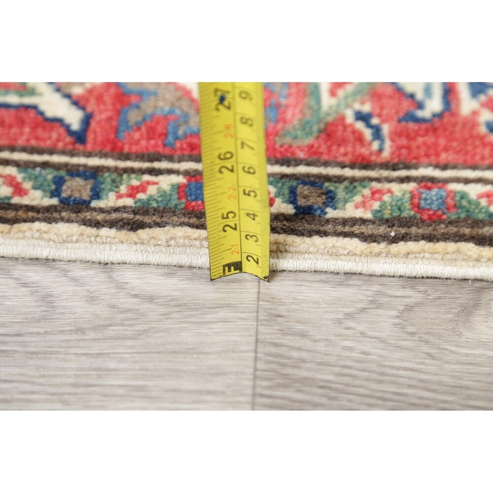 Kazak Oriental Hand Knotted Wool Pakistani Traditional Rug - 8'5" x 2'9" Runner