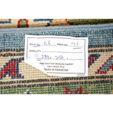Kazak Oriental Hand-Knotted Wool Traditional Pakistani Area Rug - 9'9" x 8'3"