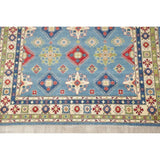 Kazak Oriental Hand-Knotted Wool Traditional Pakistani Area Rug - 9'9" x 8'3"