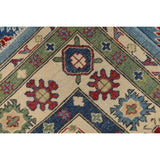 Kazak Oriental Hand-Knotted Wool Traditional Pakistani Area Rug - 9'9" x 8'3"