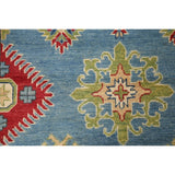 Kazak Oriental Hand-Knotted Wool Traditional Pakistani Area Rug - 9'9" x 8'3"