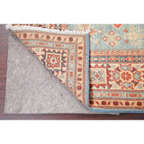 Kazak Oriental Pakistani Hand-Knotted Wool Traditional Area Rug - 6'8" x 5'0"