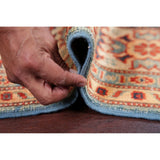 Kazak Oriental Pakistani Hand-Knotted Wool Traditional Area Rug - 6'8" x 5'0"