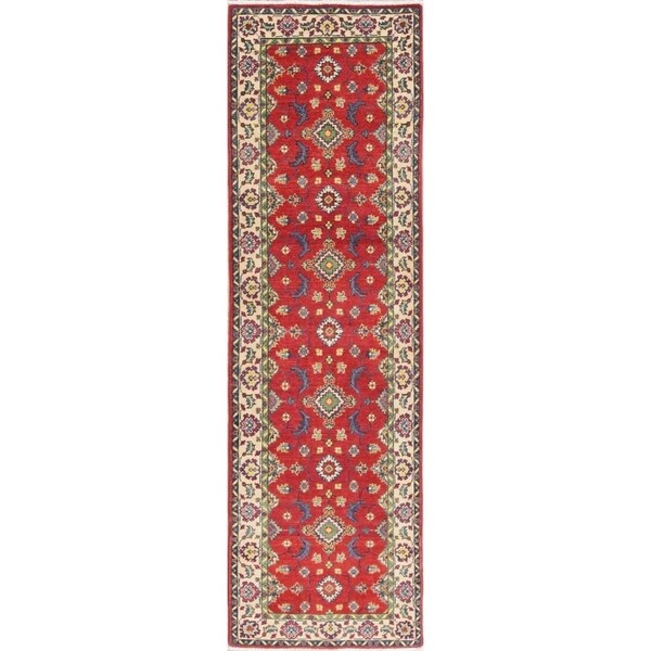 Kazak Oriental Traditional Hand Knotted Wool Pakistani Rug - 9'0" x 2'7" Runner