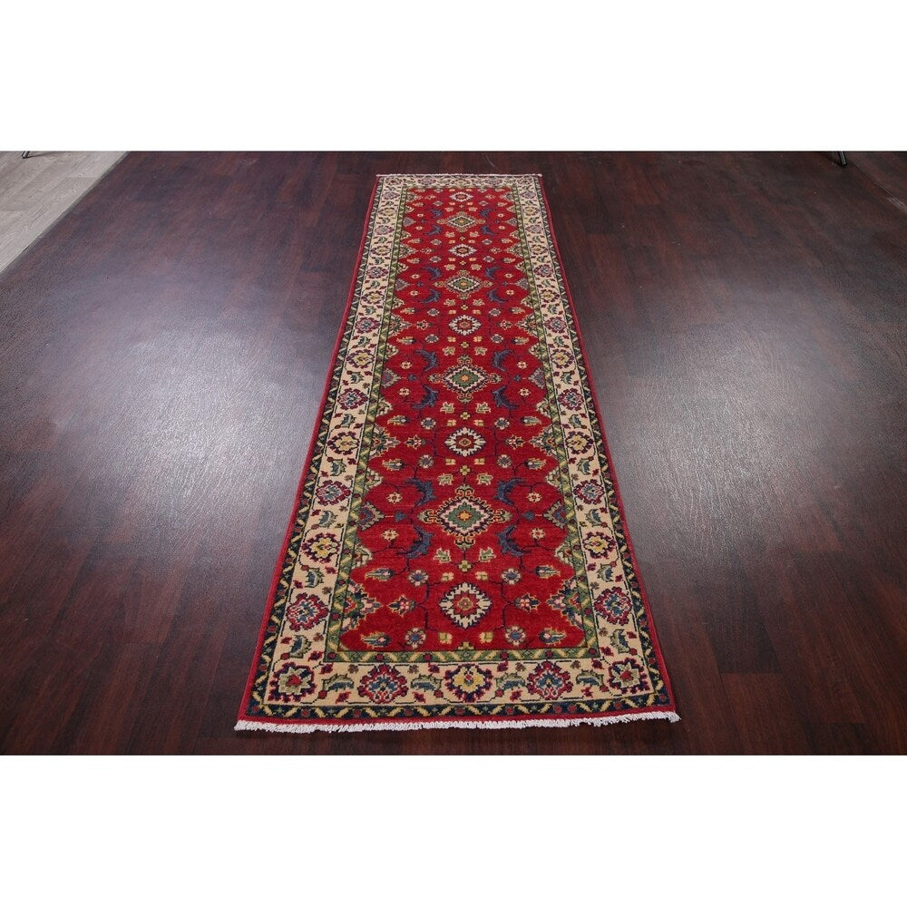 Kazak Oriental Traditional Hand Knotted Wool Pakistani Rug - 9'0" x 2'7" Runner