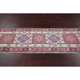 Kazak Oriental Traditional Hand Knotted Wool Pakistani Rug - 9'9" x 2'9" Runner