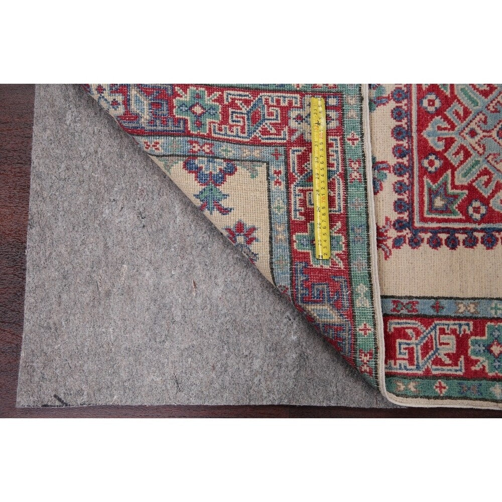 Kazak Oriental Traditional Hand Knotted Wool Pakistani Rug - 9'9" x 2'9" Runner