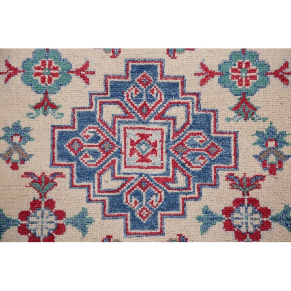 Kazak Oriental Traditional Hand Knotted Wool Pakistani Rug - 9'9" x 2'9" Runner