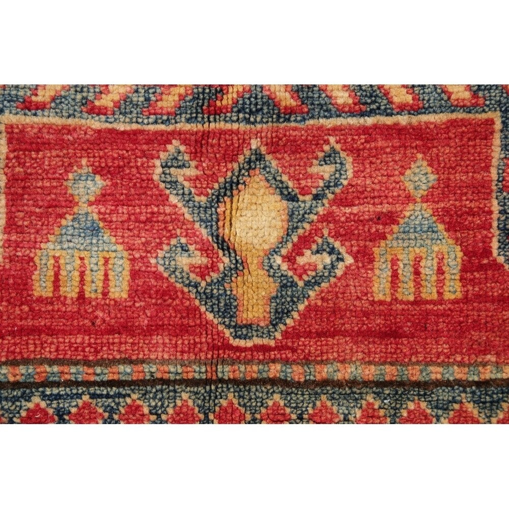 Kazak Pakistani Traditional Oriental Hand Made Area Rug Red - 6'6" x 4'4"