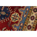 Kazak Stpierre Red/Ivory Wool Rug -3'10 x 6'0 - 3'10" x 6'0"