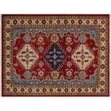 Kazak Stpierre Red/Ivory Wool Rug -3'10 x 6'0 - 3'10" x 6'0"