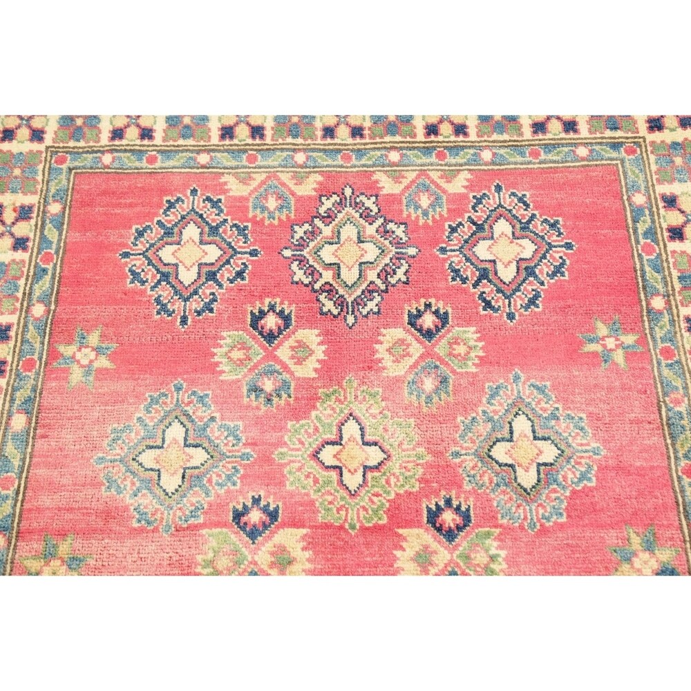 Kazak Traditional Hand Knotted Wool Pakistani Style Oriental Area Rug - 5'5" x 3'3"