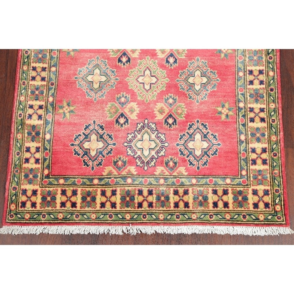 Kazak Traditional Hand Knotted Wool Pakistani Style Oriental Area Rug - 5'5" x 3'3"