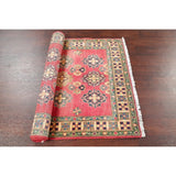 Kazak Traditional Hand Knotted Wool Pakistani Style Oriental Area Rug - 5'5" x 3'3"