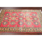 Kazak Traditional Hand Knotted Wool Pakistani Style Oriental Area Rug - 5'5" x 3'3"