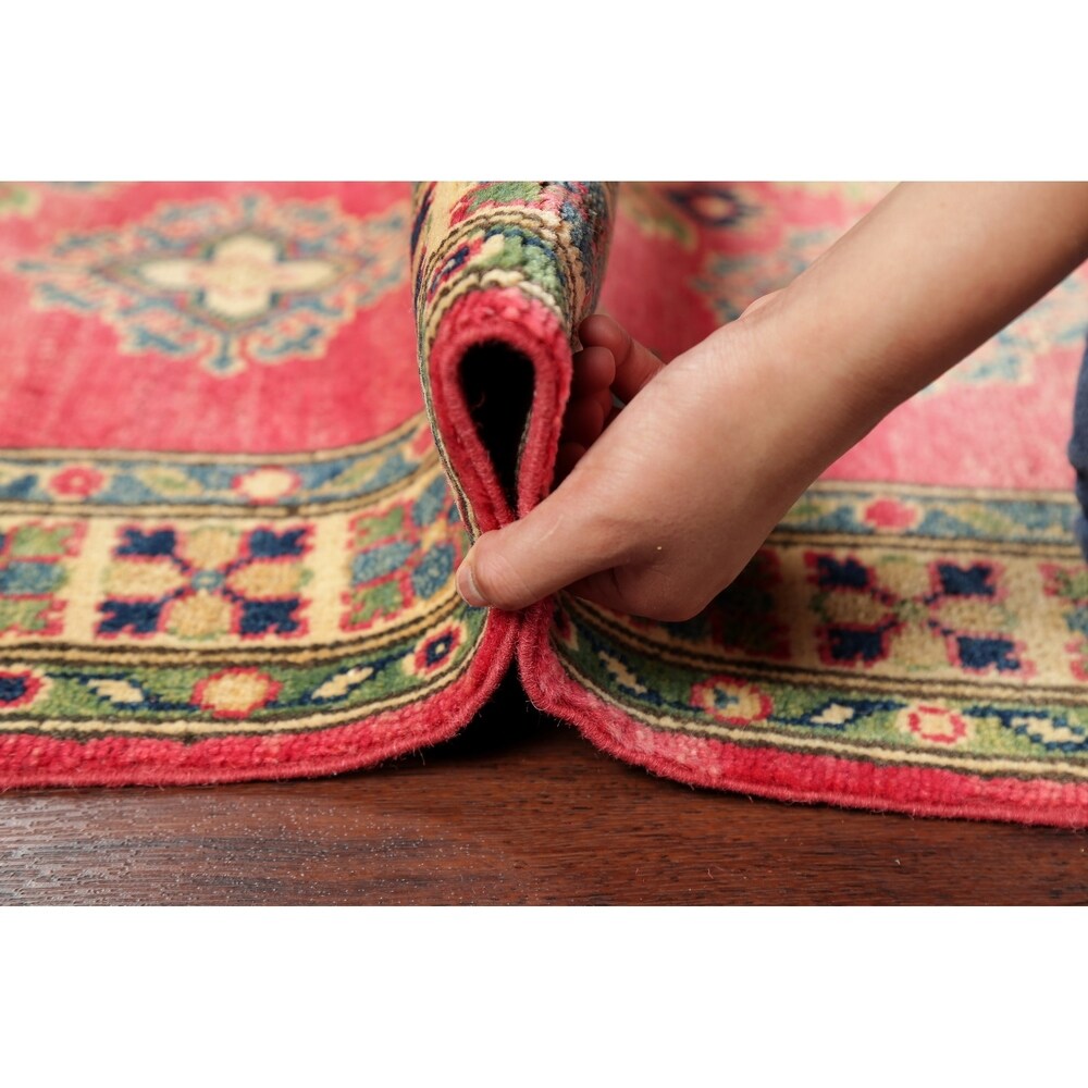 Kazak Traditional Hand Knotted Wool Pakistani Style Oriental Area Rug - 5'5" x 3'3"