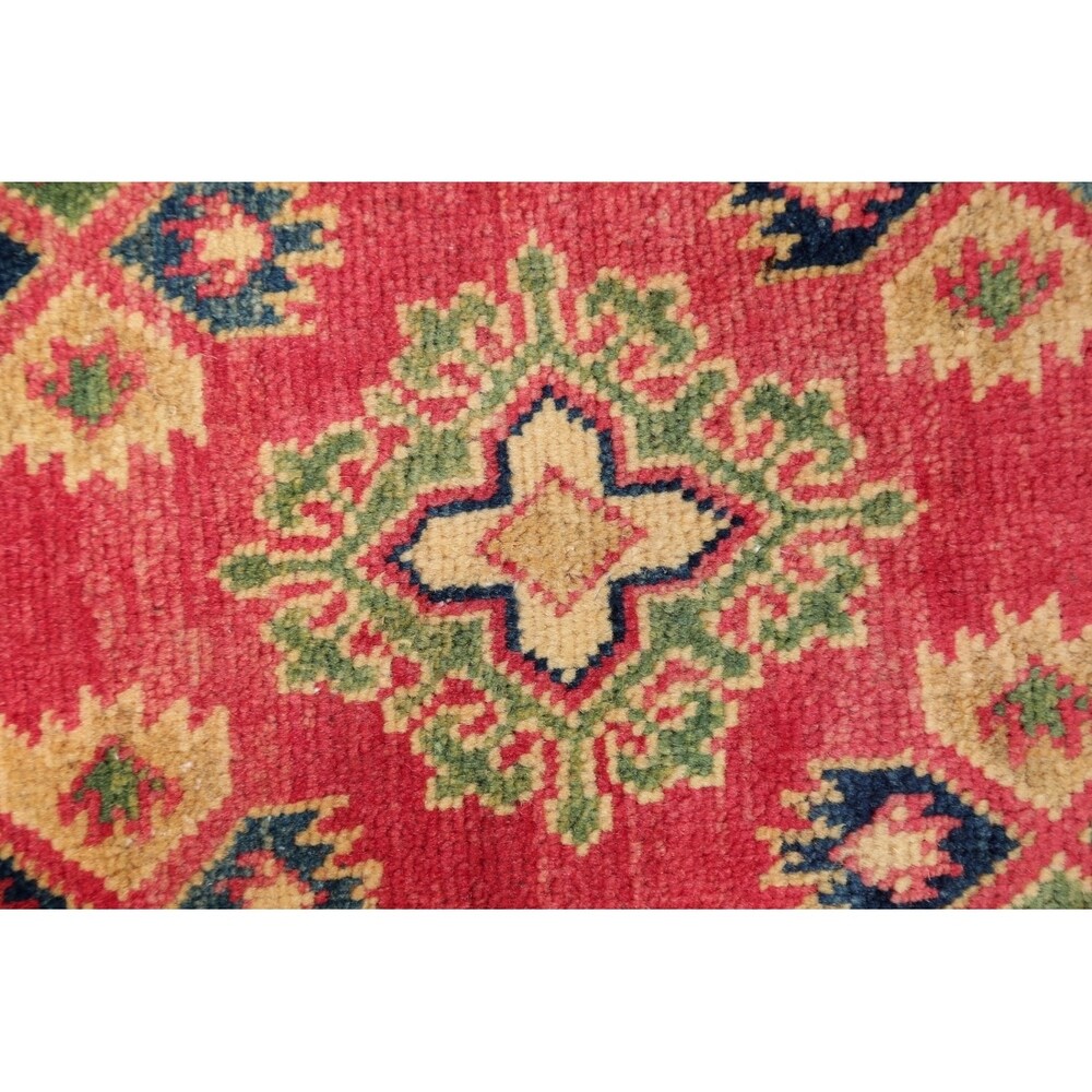 Kazak Traditional Hand Knotted Wool Pakistani Style Oriental Area Rug - 5'5" x 3'3"