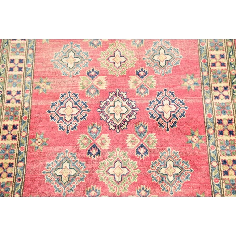 Kazak Traditional Hand Knotted Wool Pakistani Style Oriental Area Rug - 5'5" x 3'3"