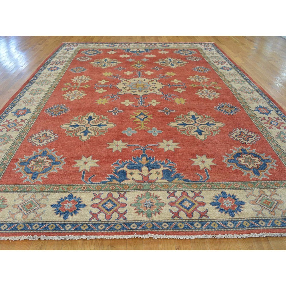 Kazakh Tribal Design 100-percent Wool Oriental Rug Hand Knotted (9'2 x 13'3)
