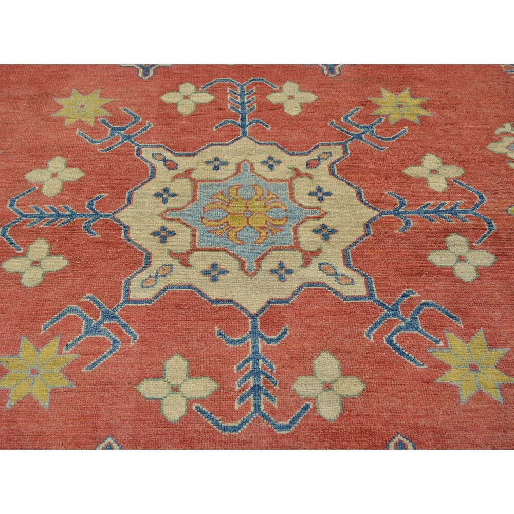 Kazakh Tribal Design 100-percent Wool Oriental Rug Hand Knotted (9'2 x 13'3)