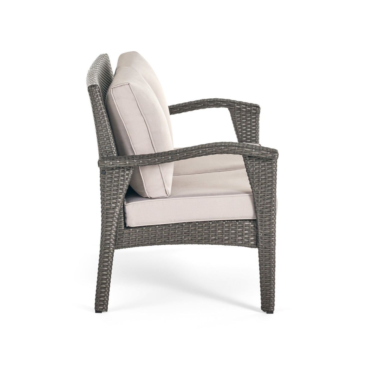 Keana Outdoor Wicker 5-piece Fire Table Chat Set by Christopher Knight Home