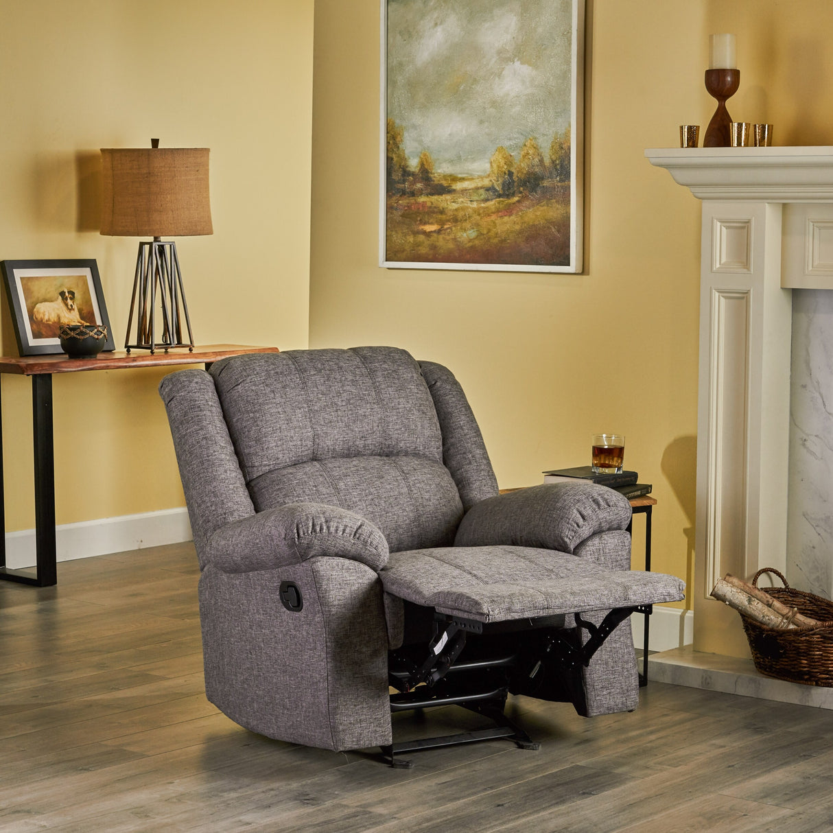 Kearney Glider Recliner w/ Pillow-top Arms by Christopher Knight Home