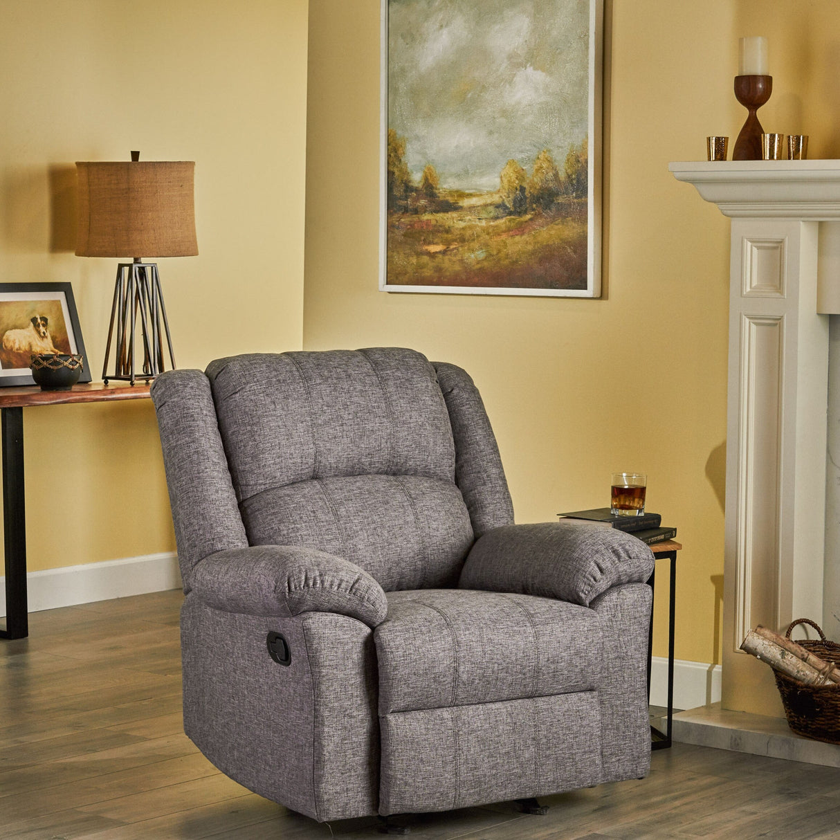 Kearney Glider Recliner w/ Pillow-top Arms by Christopher Knight Home
