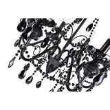 Keen 6 Light Up Chandelier With Black Finish