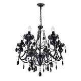 Keen 6 Light Up Chandelier With Black Finish
