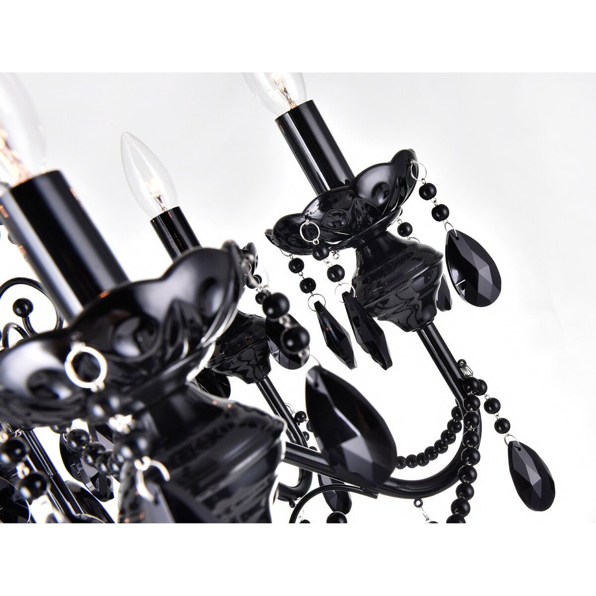 Keen 6 Light Up Chandelier With Black Finish