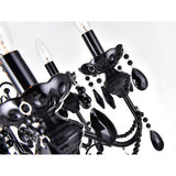 Keen 6 Light Up Chandelier With Black Finish