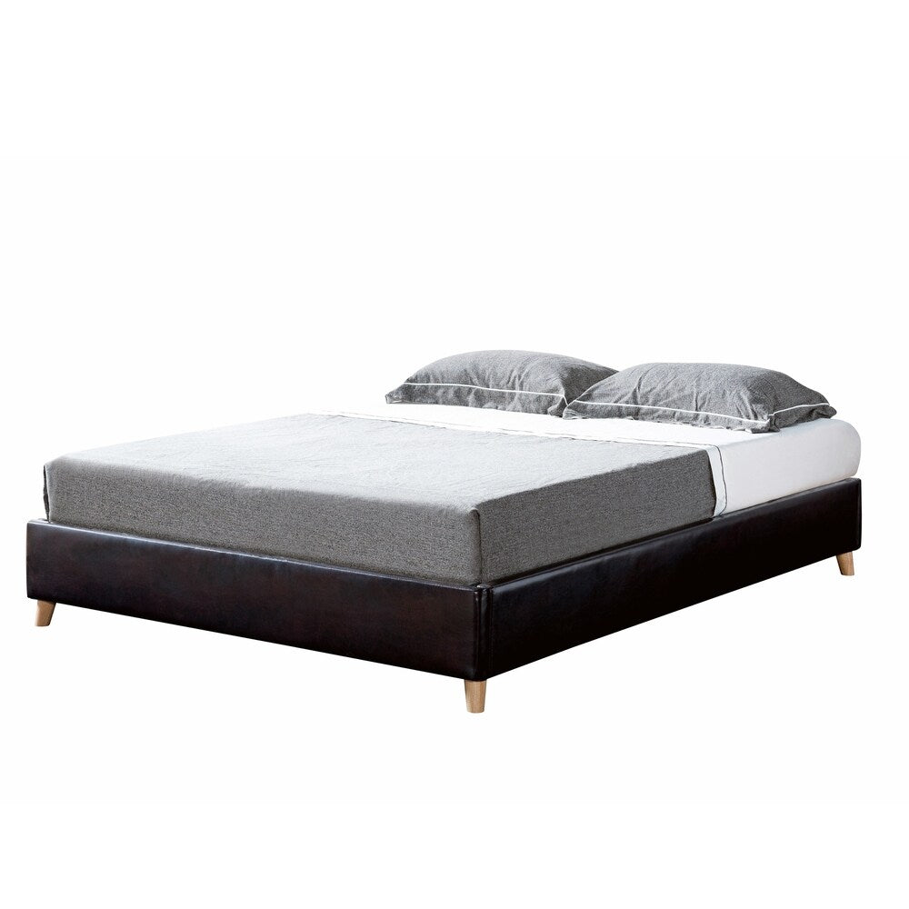 Furniture of America Faur Mid-century Modern Brown Queen Platform Bed