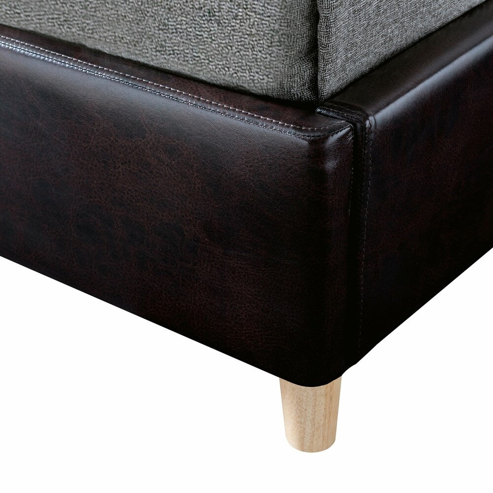 Furniture of America Faur Mid-century Modern Brown Queen Platform Bed