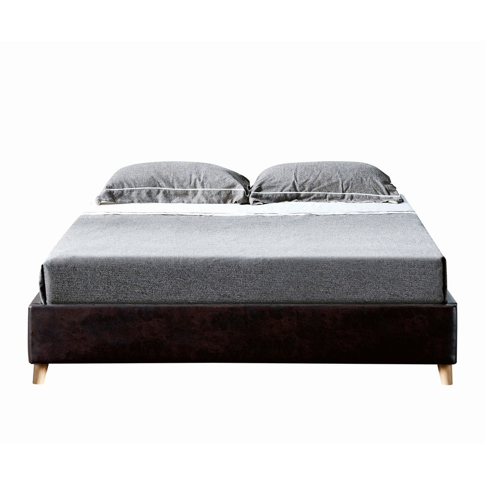 Furniture of America Faur Mid-century Modern Brown Queen Platform Bed