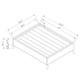 Furniture of America Faur Mid-century Modern Brown Queen Platform Bed