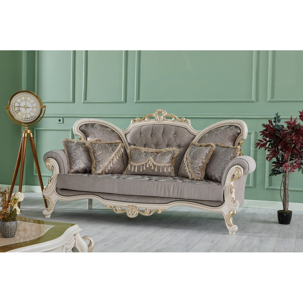Kelebek Traditional 5 Pieces Living Room Set 2 Sofa 2 Chair 1 Coffe Table