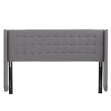 Kendrah Adjustable King/ California King Wing Back Studded Fabric Headboard by Christopher Knight Home