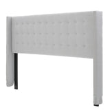 Kendrah Adjustable King/ California King Wing Back Studded Fabric Headboard by Christopher Knight Home