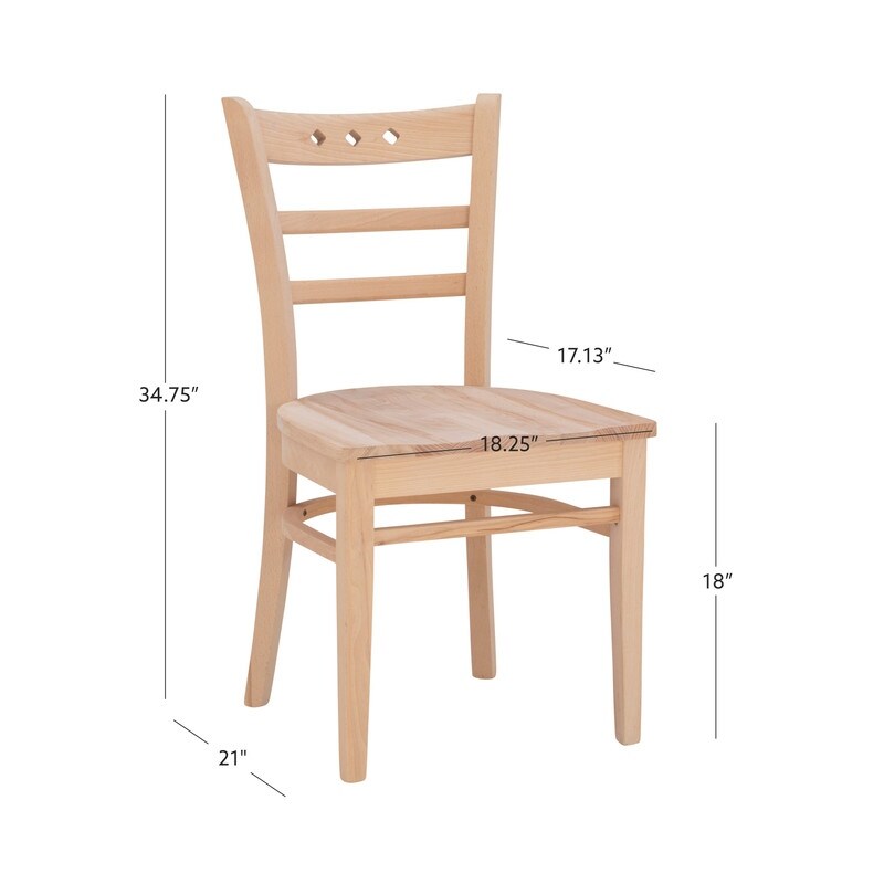 Kenmare Unfinished Dining Side Chair (Set of 2)