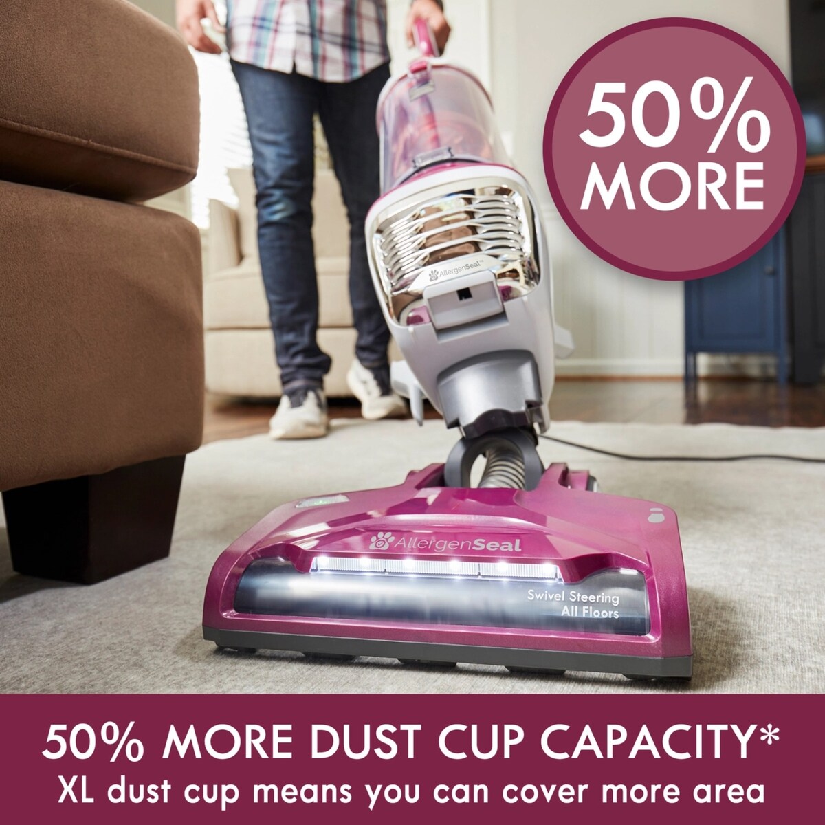 Kenmore AllergenSeal Lift-Up Bagless Upright Vacuum Pink