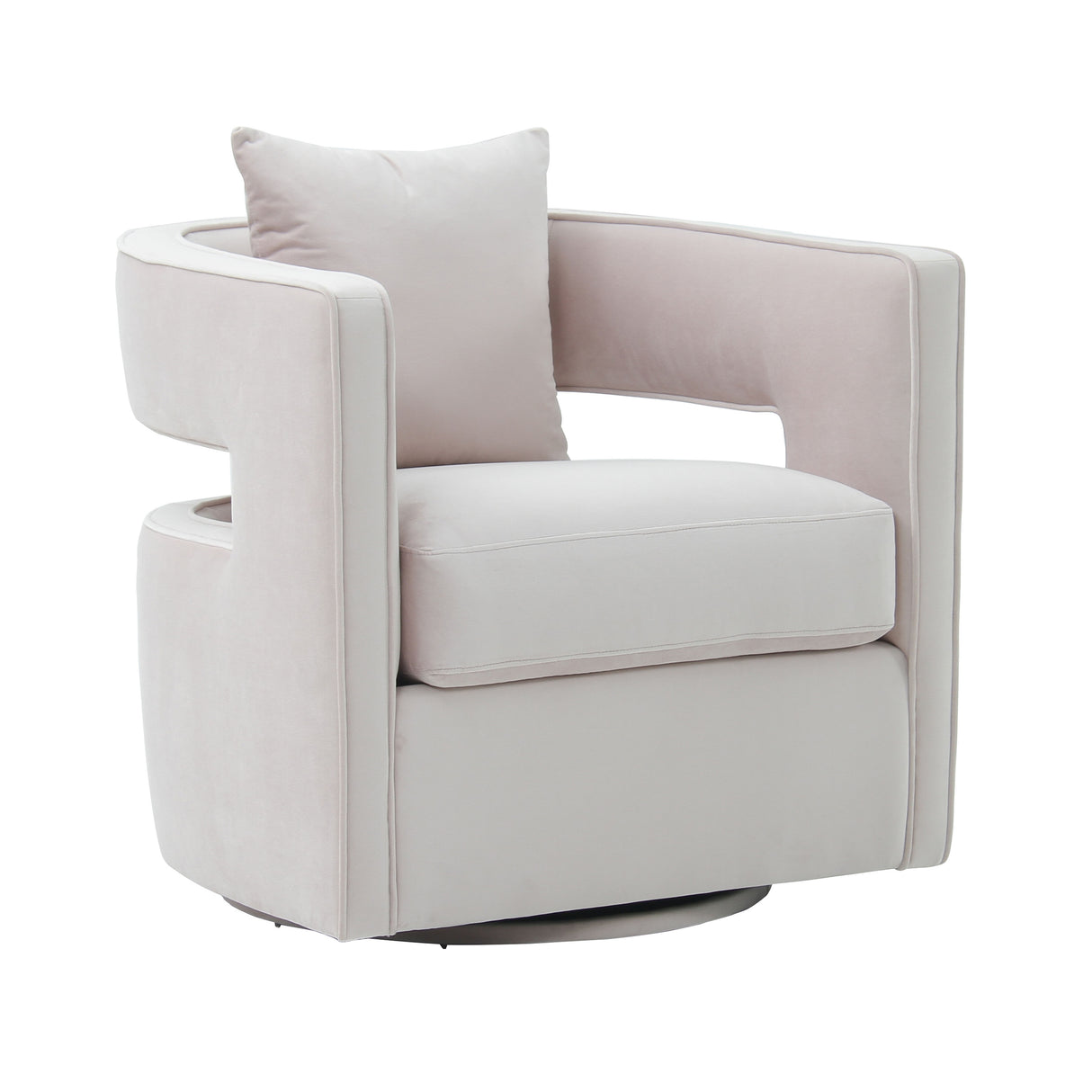 Kennedy Modern Accent Velvet Swivel Chair