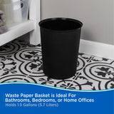 Kenney Storage Made Simple Plastic Waste Paper Basket