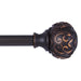 Kenney® Fast Fit™ Carey 5/8" Easy Install Decorative Window Curtain Rod, 36-66", Oil Rubbed Bronze