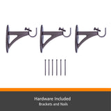 Kenney® Fast Fit™ Carey 5/8" Easy Install Decorative Window Curtain Rod, 36-66", Oil Rubbed Bronze